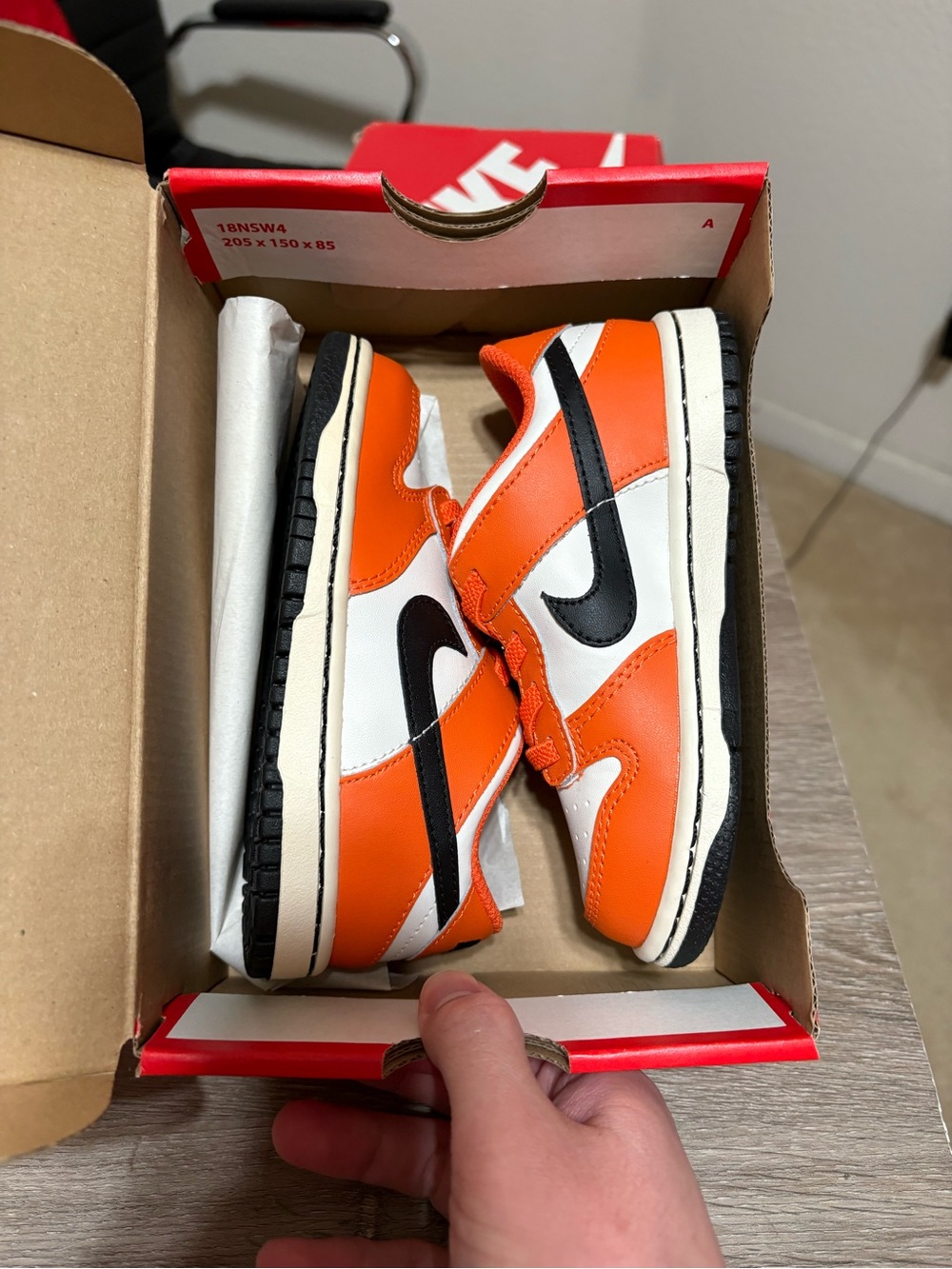 Size 10C (TD) - Nike Dunk Low Halloween Orange Black Toddler